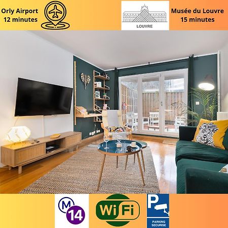 Cosy'N Paris - Parking Secure - Metro 14 - Wifi - Terrace - Premium Bedding Apartment Gentilly Ngoại thất bức ảnh