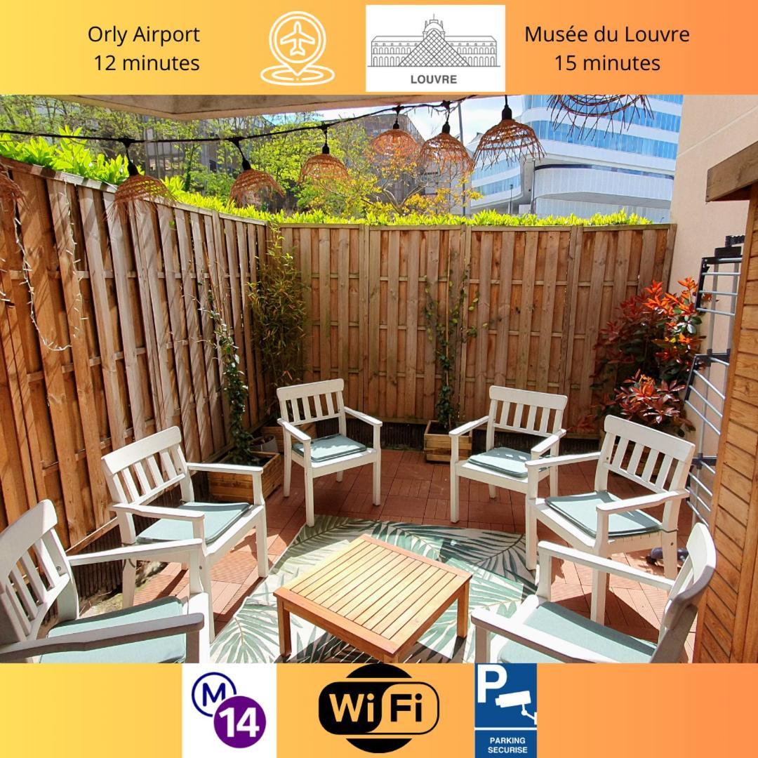 Cosy'N Paris - Parking Secure - Metro 14 - Wifi - Terrace - Premium Bedding Apartment Gentilly Ngoại thất bức ảnh
